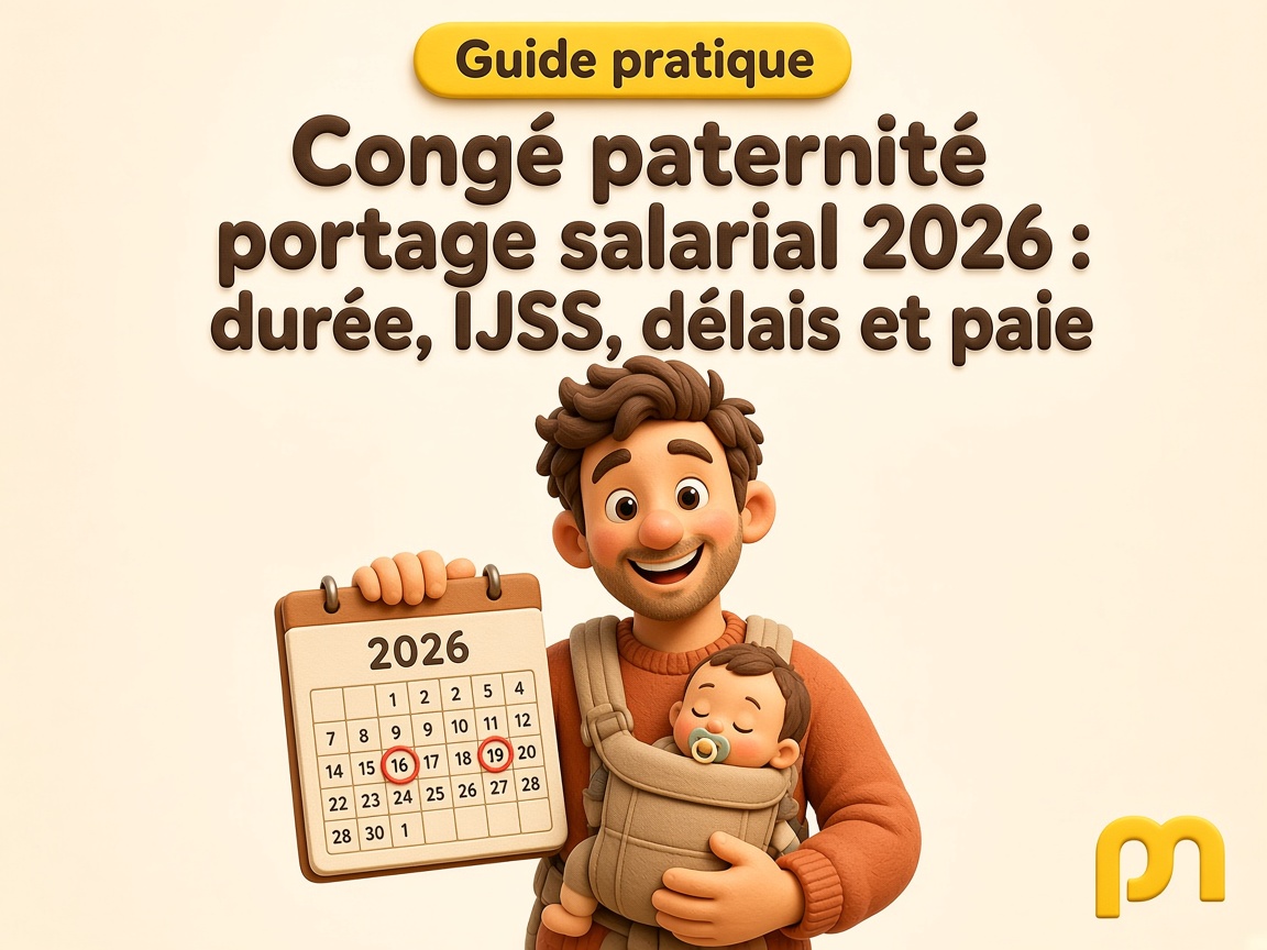 Congé paternité portage salarial 2026 : durée, IJSS, délais et paie
