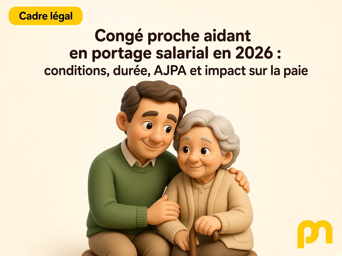 Congé proche aidant en portage salarial en 2026 : conditions, durée, AJPA et impact sur la paie