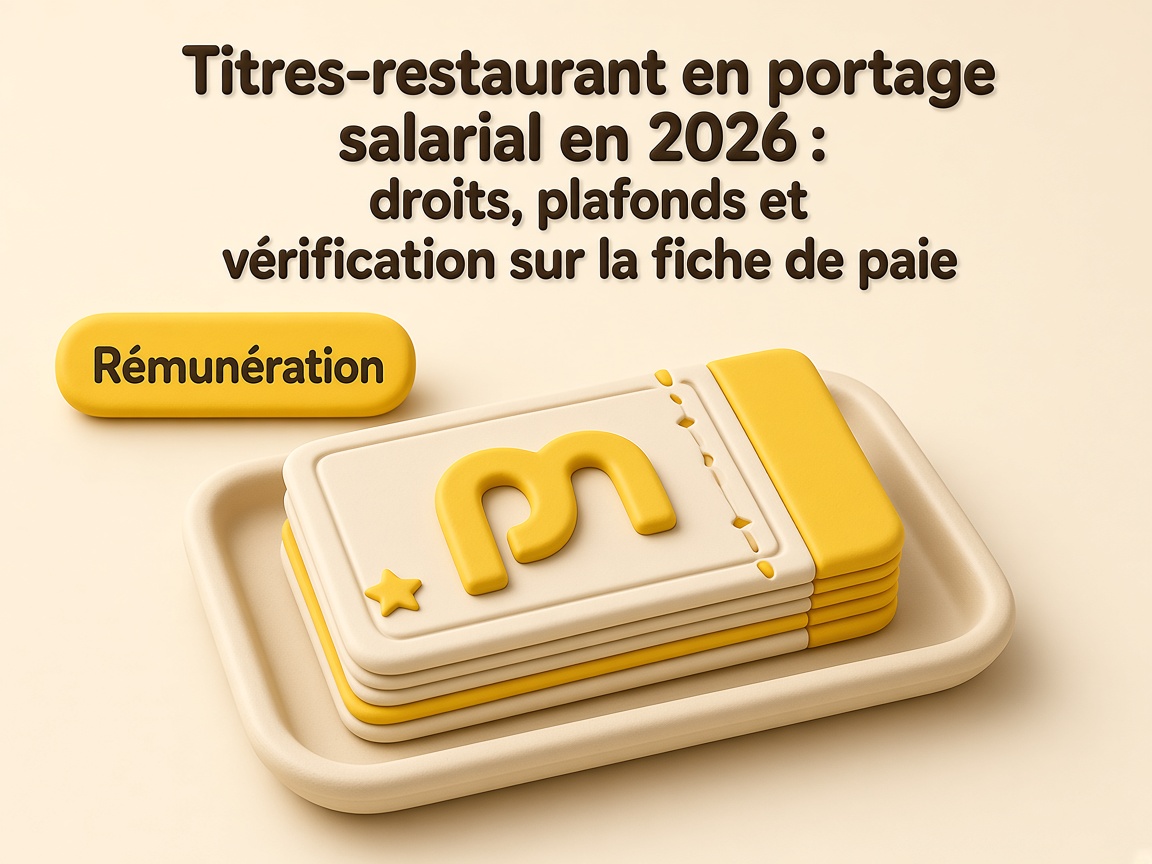 Titres-restaurant en portage salarial en 2026 : droits, plafonds et vérification sur la fiche de paie